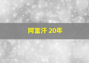 阿富汗 20年